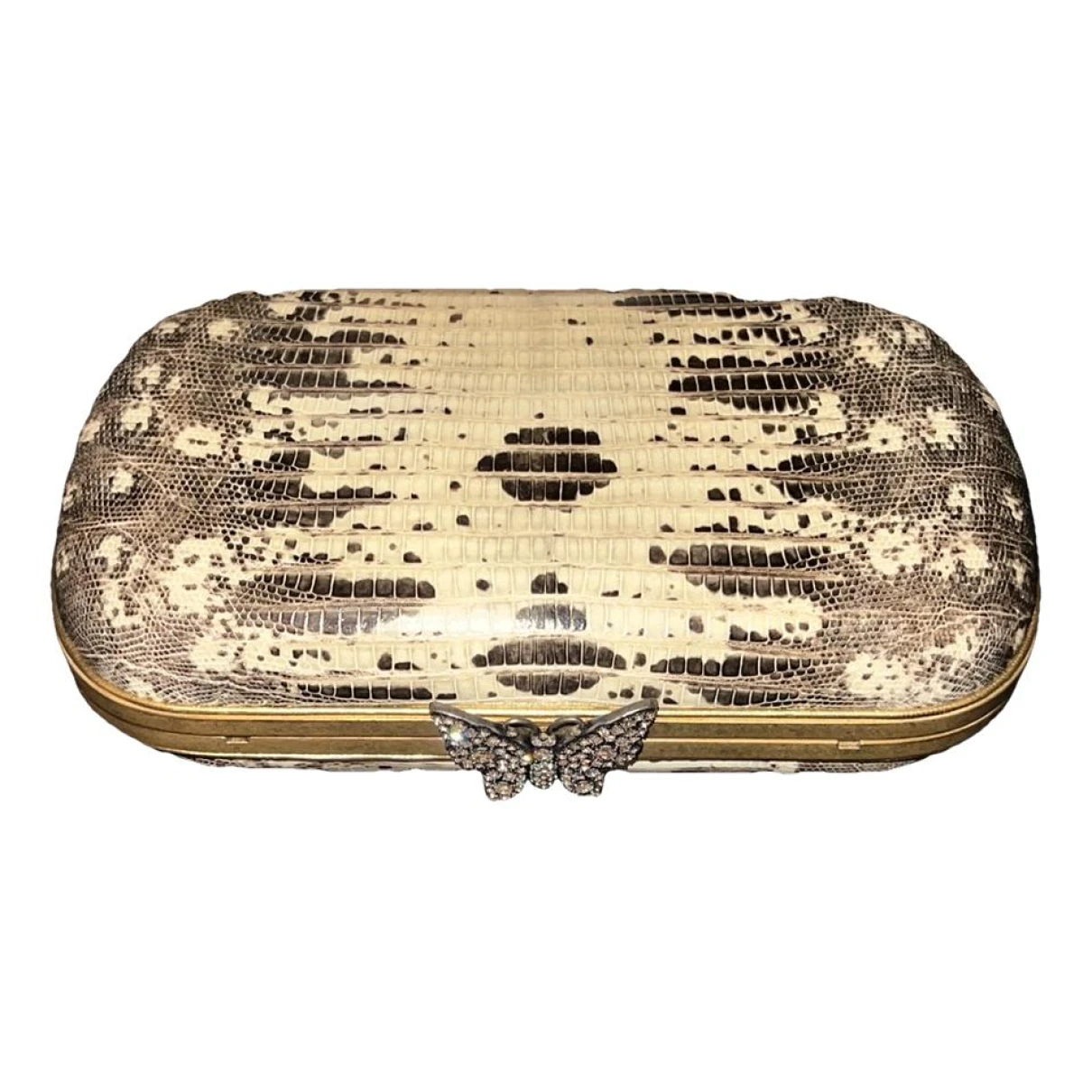 Pre-owned Gucci Broadway Lizard Clutch Bag In Other