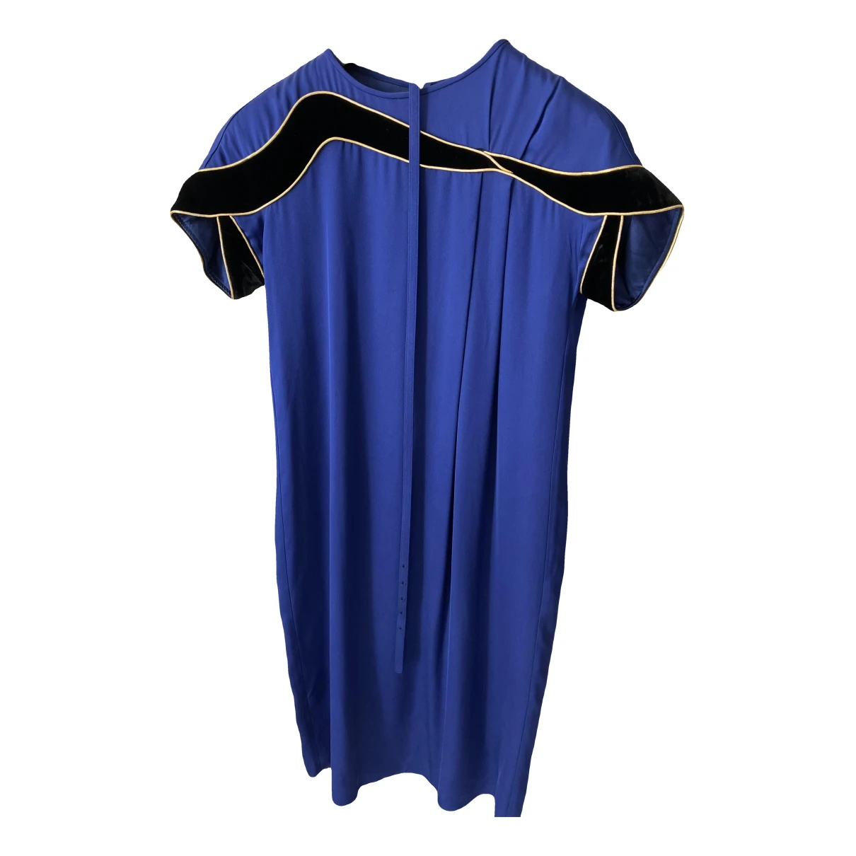 Pre-owned Hoss Intropia Silk Mid-length Dress In Blue