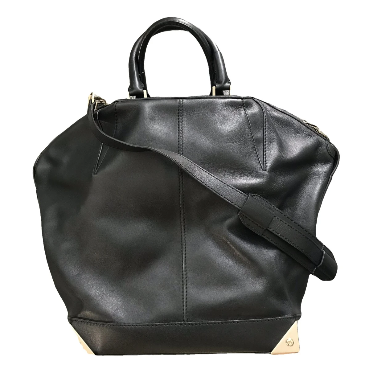 Pre-owned Alexander Wang Emile Leather Crossbody Bag In Black