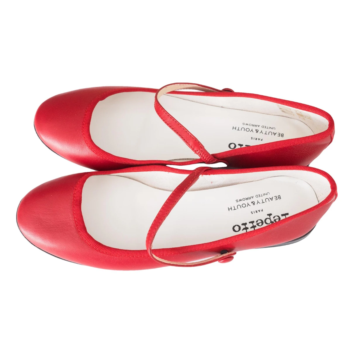 Pre-owned Repetto Leather Ballet Flats In Red