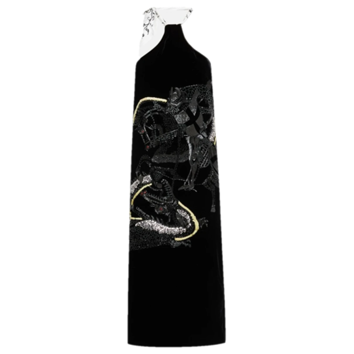 Pre-owned Lanvin Silk Maxi Dress In Black