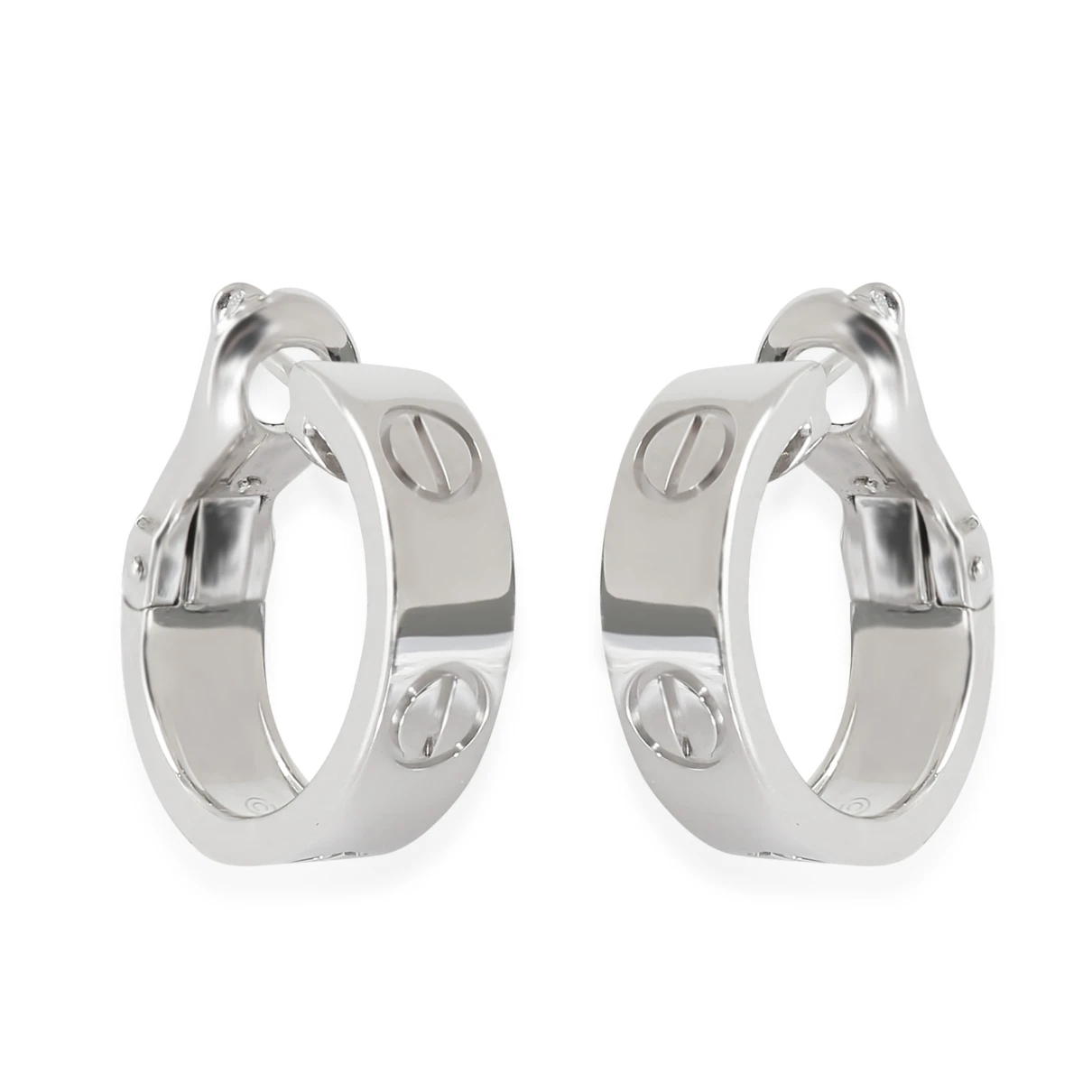 Pre-owned Cartier Love White Gold Earrings