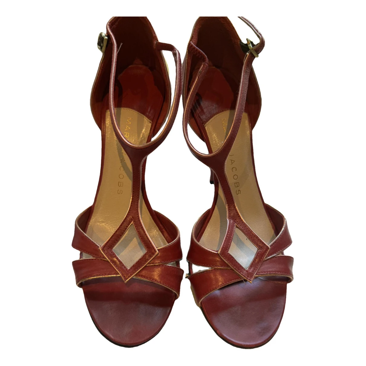 Pre-owned Marc Jacobs Leather Sandal In Red