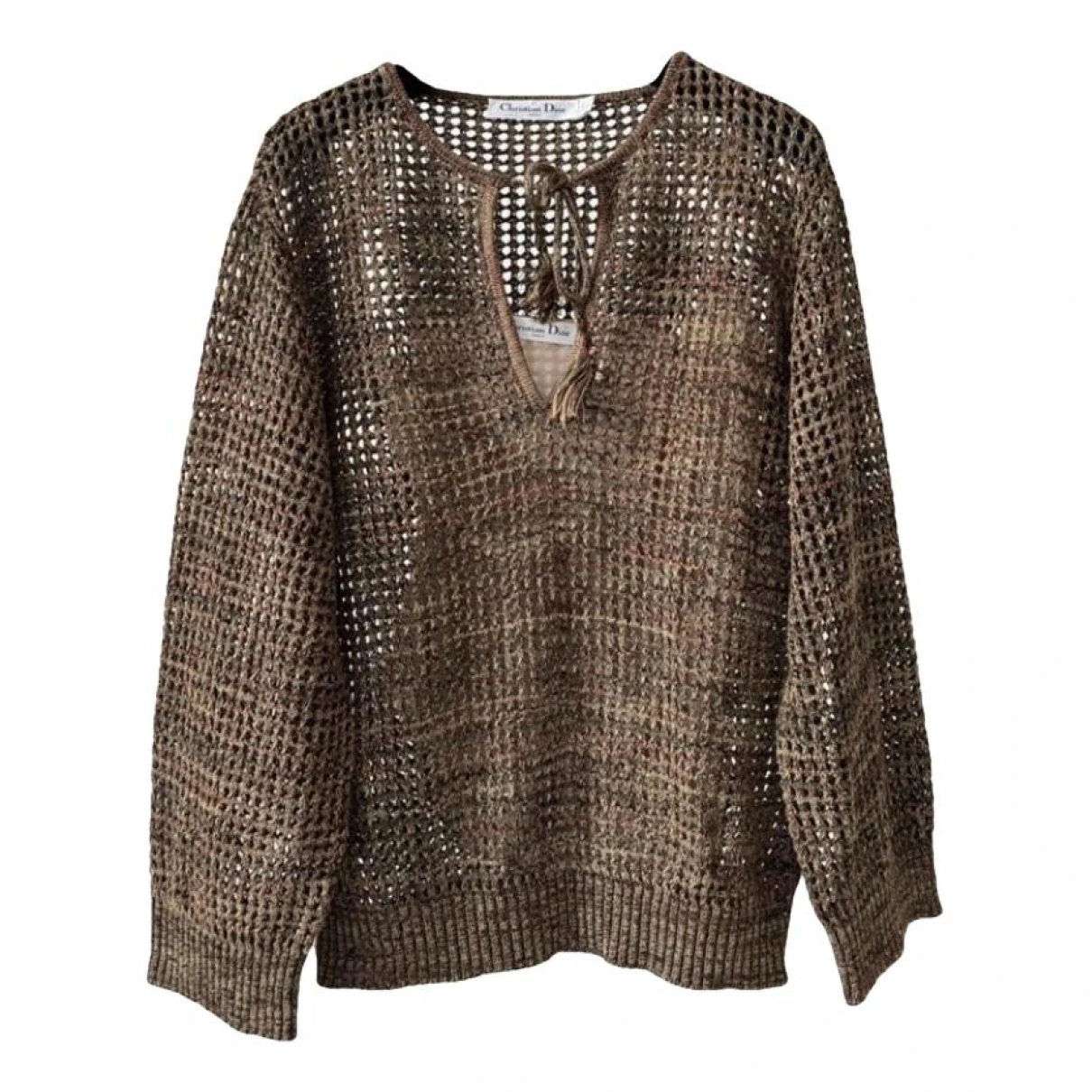Pre-owned Dior Linen Jumper In Brown