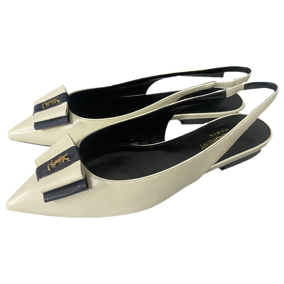 Pre-owned Saint Laurent Leather Ballet Flats In Other