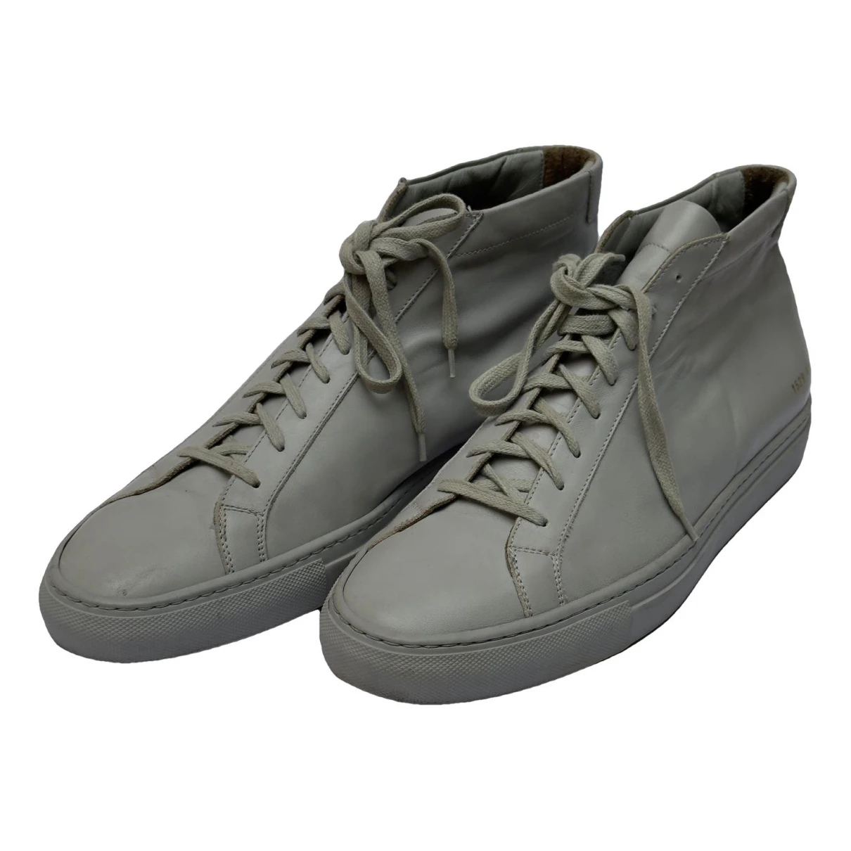 Pre-owned Common Projects Leather High Trainers In Other