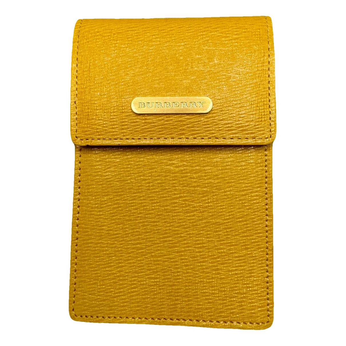 Pre-owned Burberry Leather Purse In Yellow