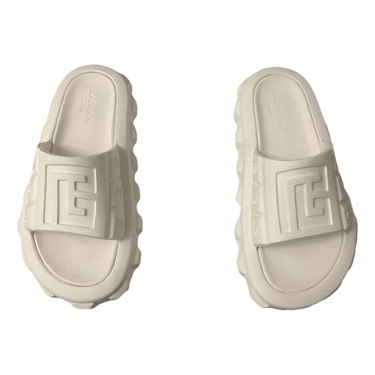 Pre-owned Balmain Sandals In White