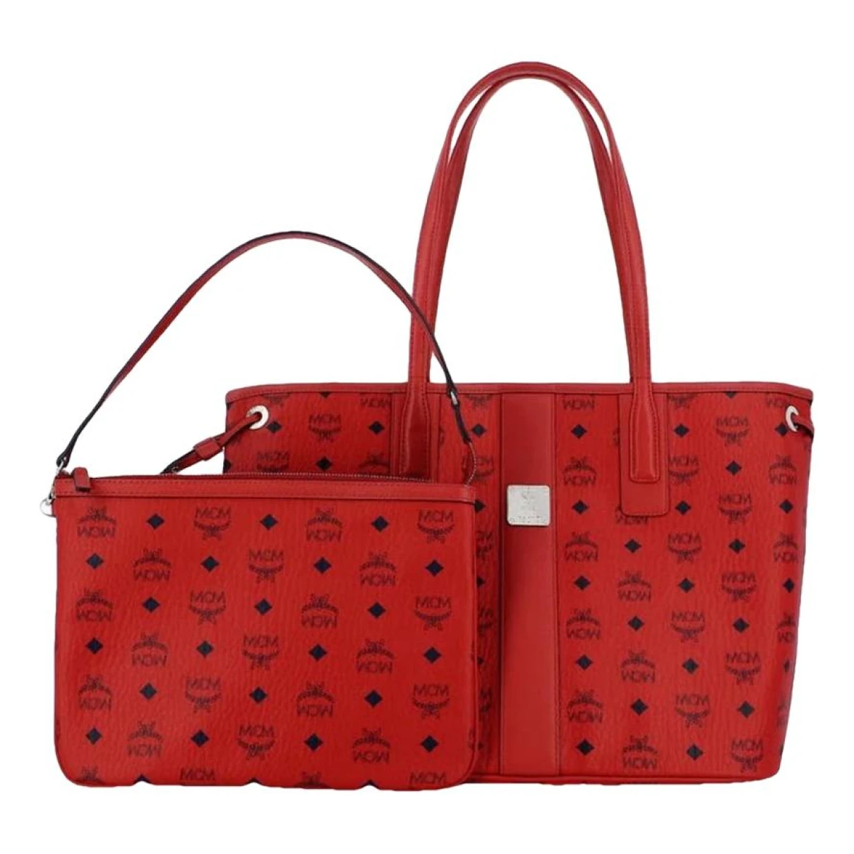 Pre-owned Mcm Leather Tote In Red