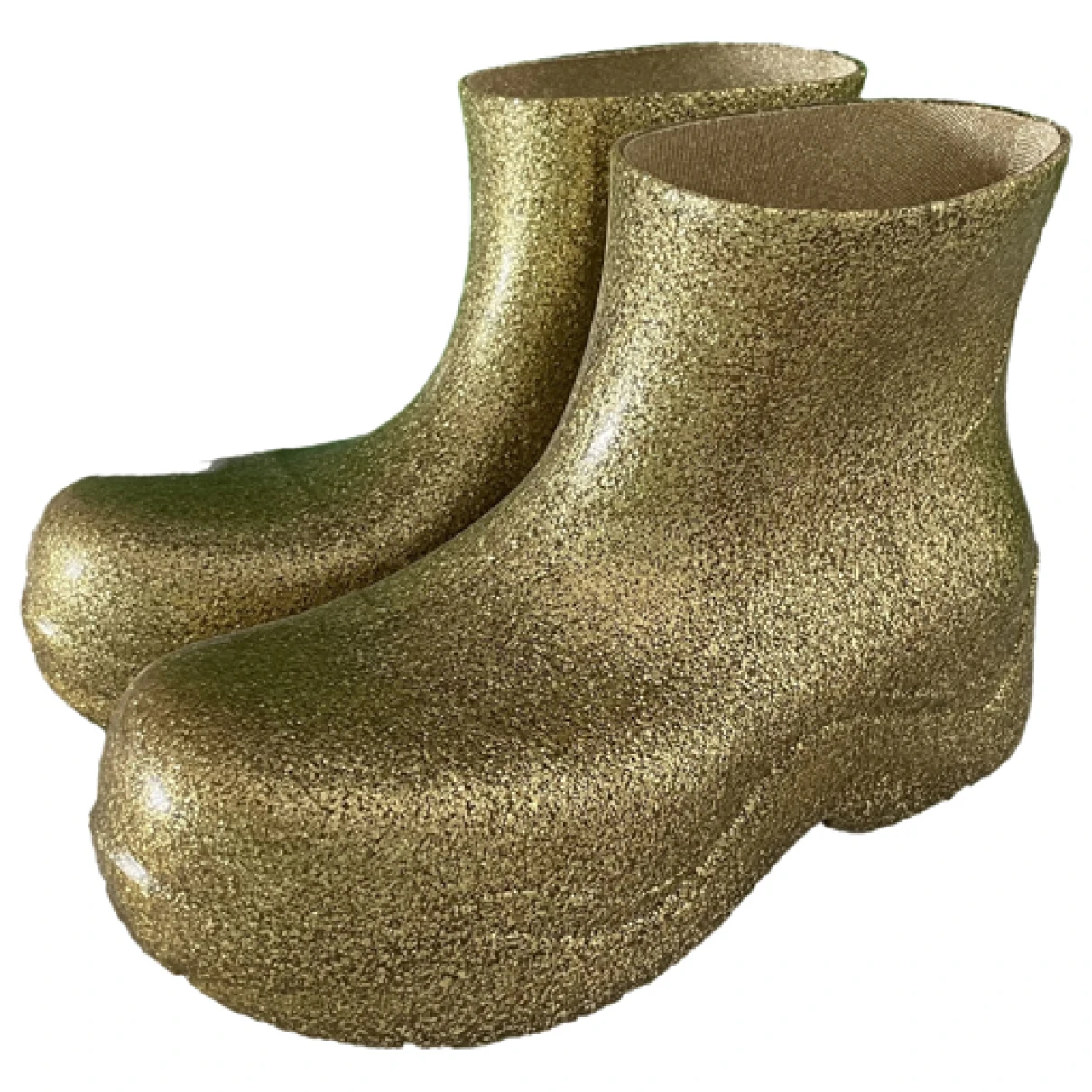 Pre-owned Bottega Veneta Ankle Boots In Gold
