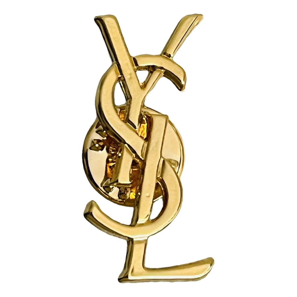 Pre-owned Saint Laurent Arty Pin & Brooche In Gold