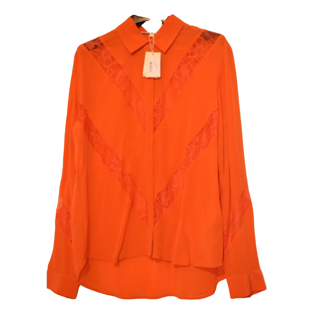 Pre-owned Maje Silk Shirt In Orange