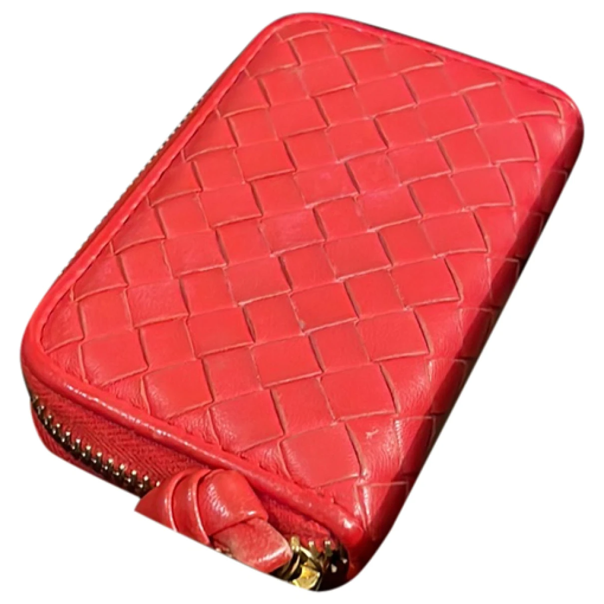 Pre-owned Bottega Veneta Leather Wallet In Red