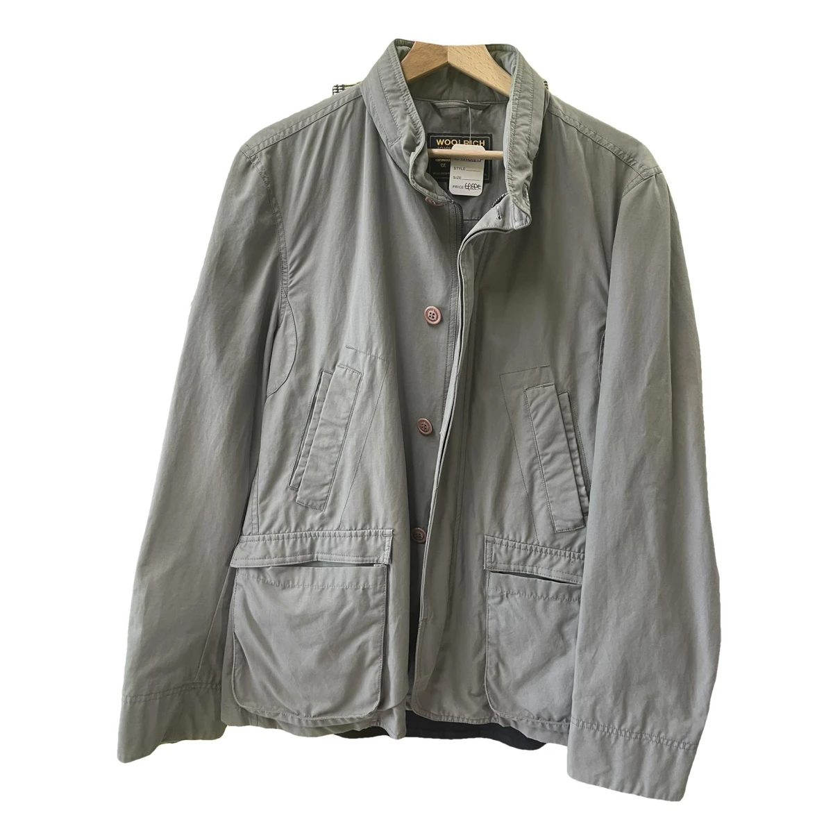 Pre-owned Woolrich Trench Coat In Grey