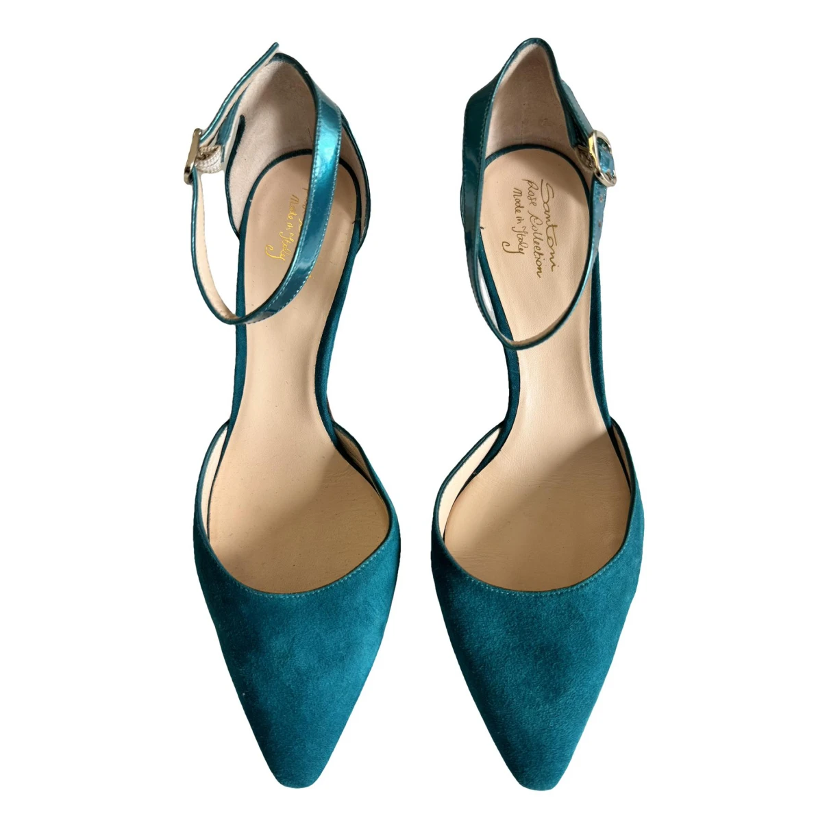 Pre-owned Santoni Heels In Turquoise
