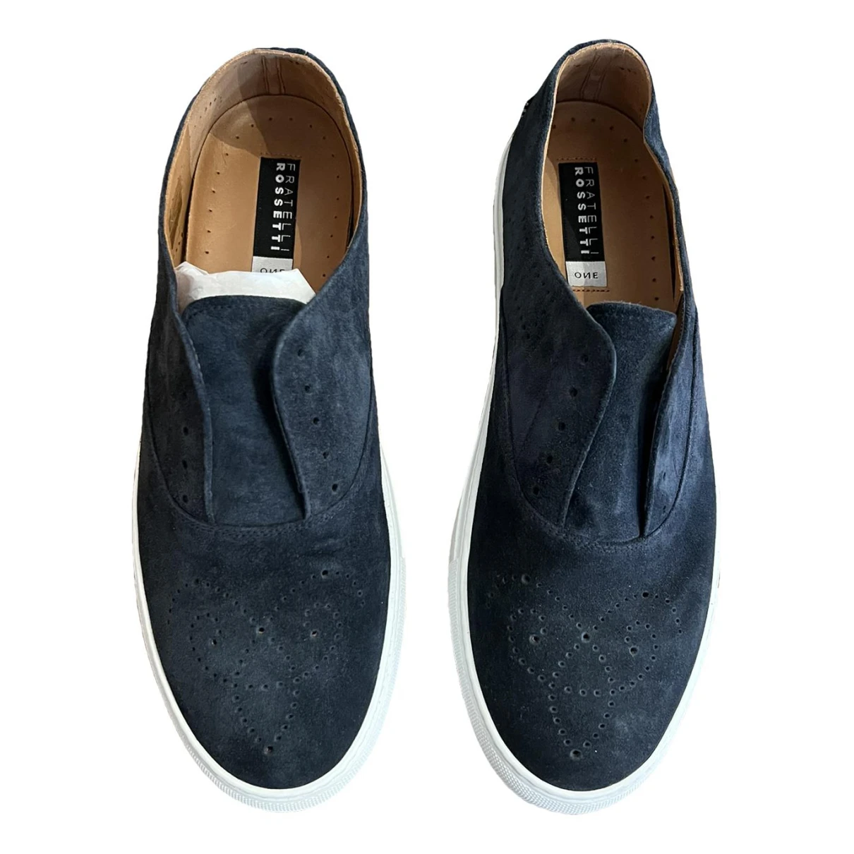 Pre-owned Fratelli Rossetti Low Trainers In Navy