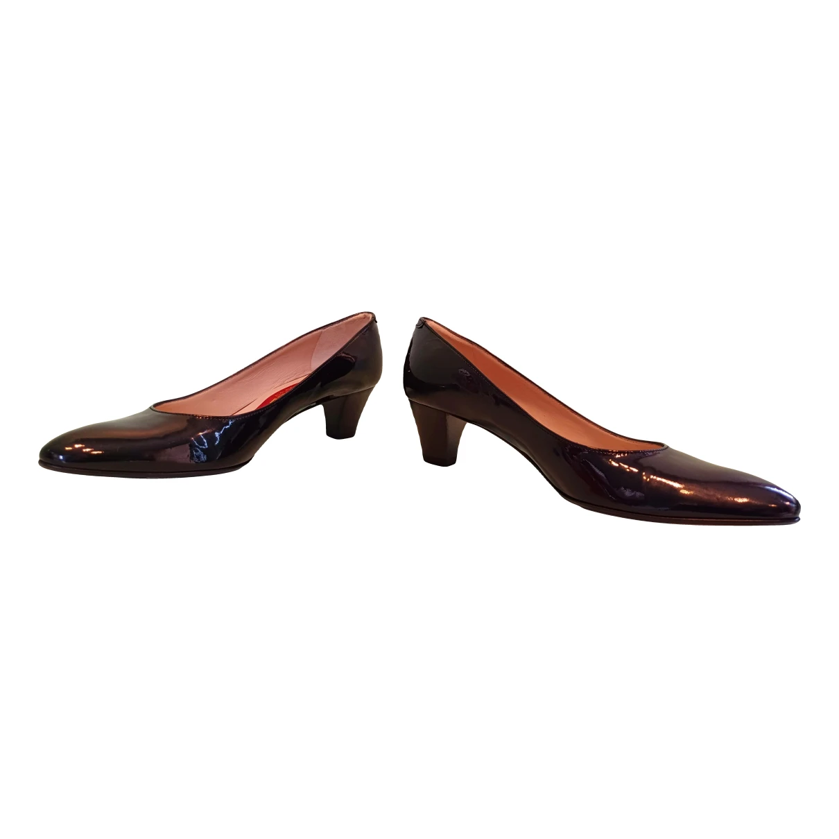 Pre-owned Carel Patent Leather Heels In Black
