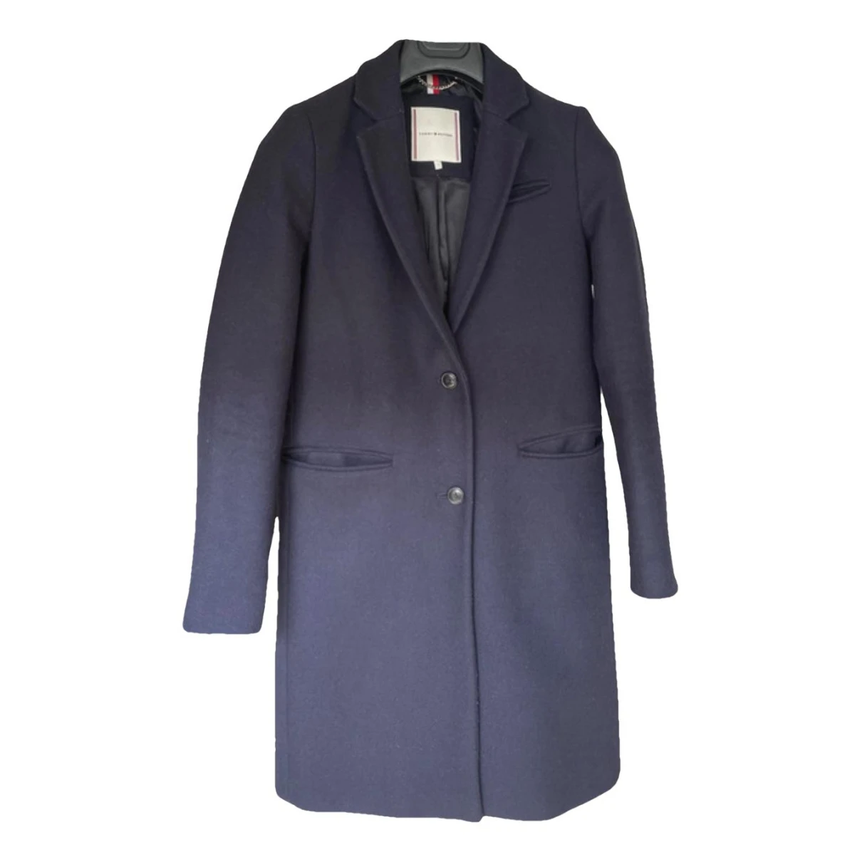 Pre-owned Tommy Hilfiger Wool Coat In Blue