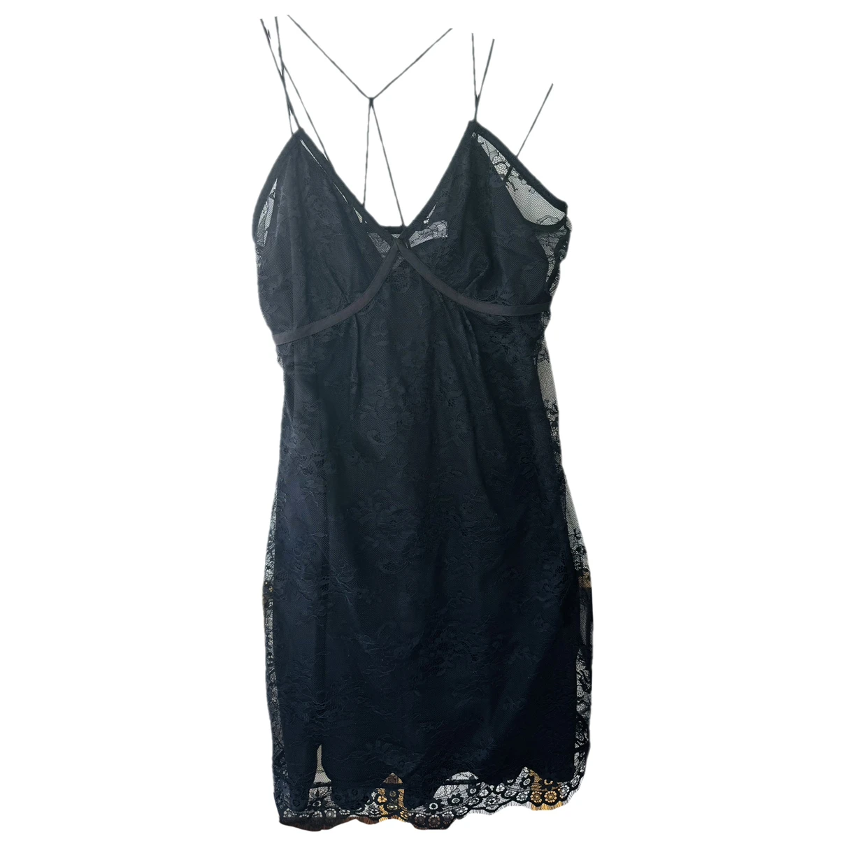 Pre-owned Bariano Mid-length Dress In Black