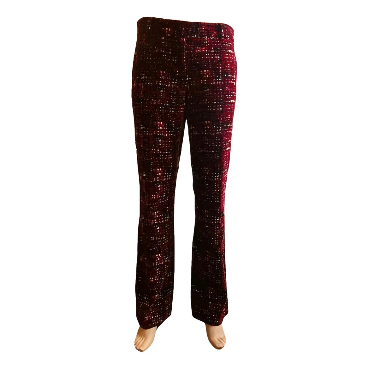 Pre-owned Moschino Cheap And Chic Velvet Trousers In Multicolour