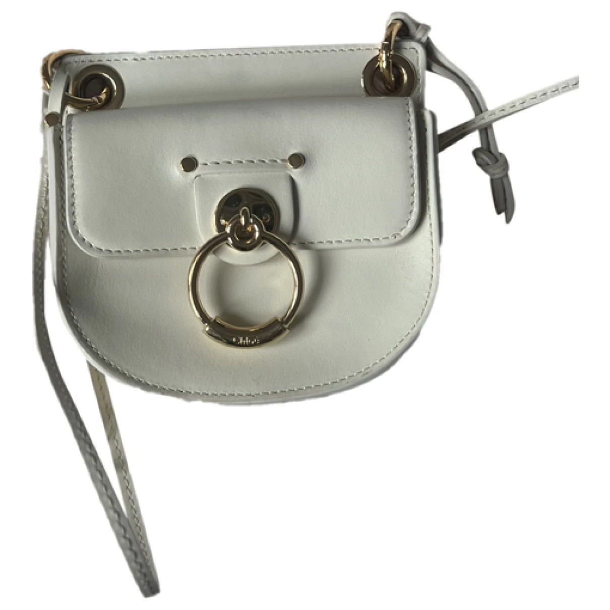 Pre-owned Chloé Leather Clutch Bag In White
