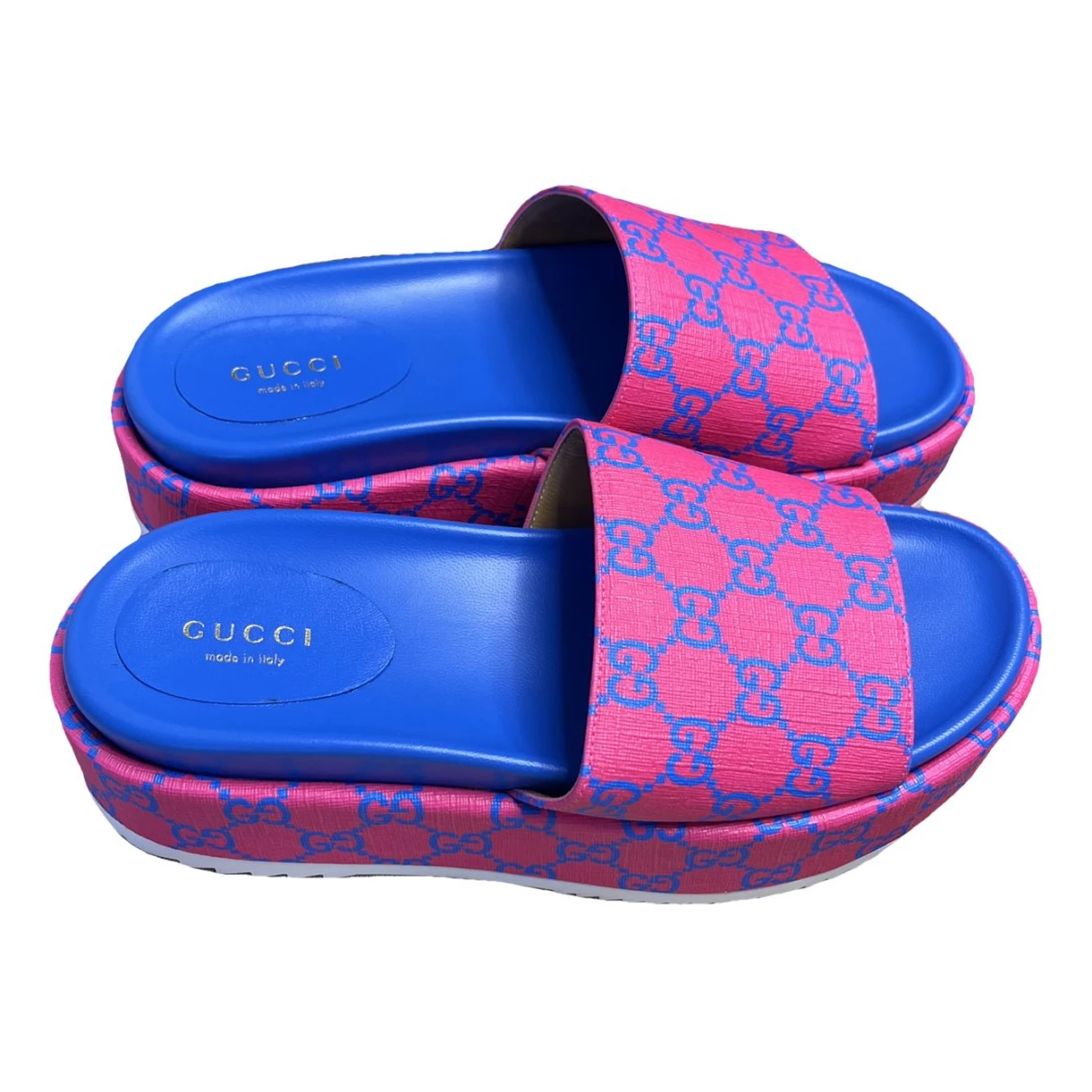 Pre-owned Gucci Mules & Clogs In Pink