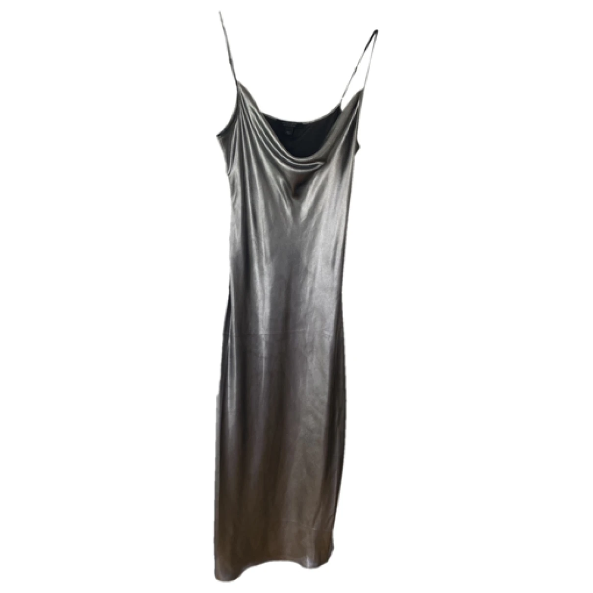 Pre-owned Allsaints Mid-length Dress In Metallic