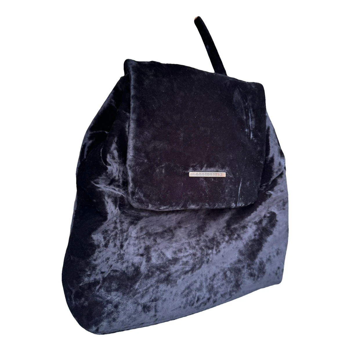 Pre-owned Coccinelle Tweed Backpack In Black