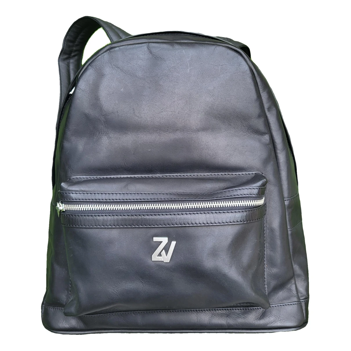 Pre-owned Zadig & Voltaire Leather Backpack In Black