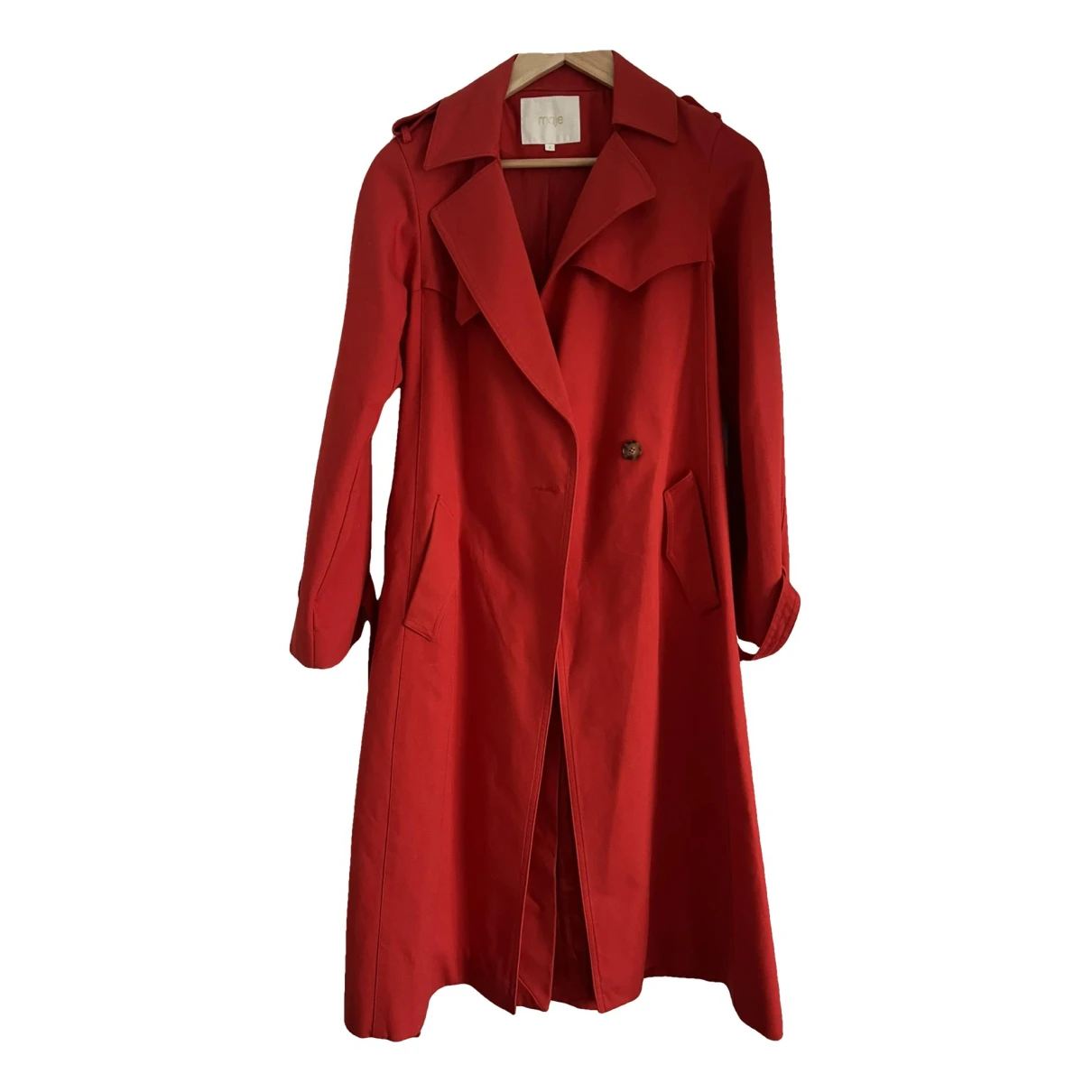 Pre-owned Maje Fall Winter 2020 Trench Coat In Red
