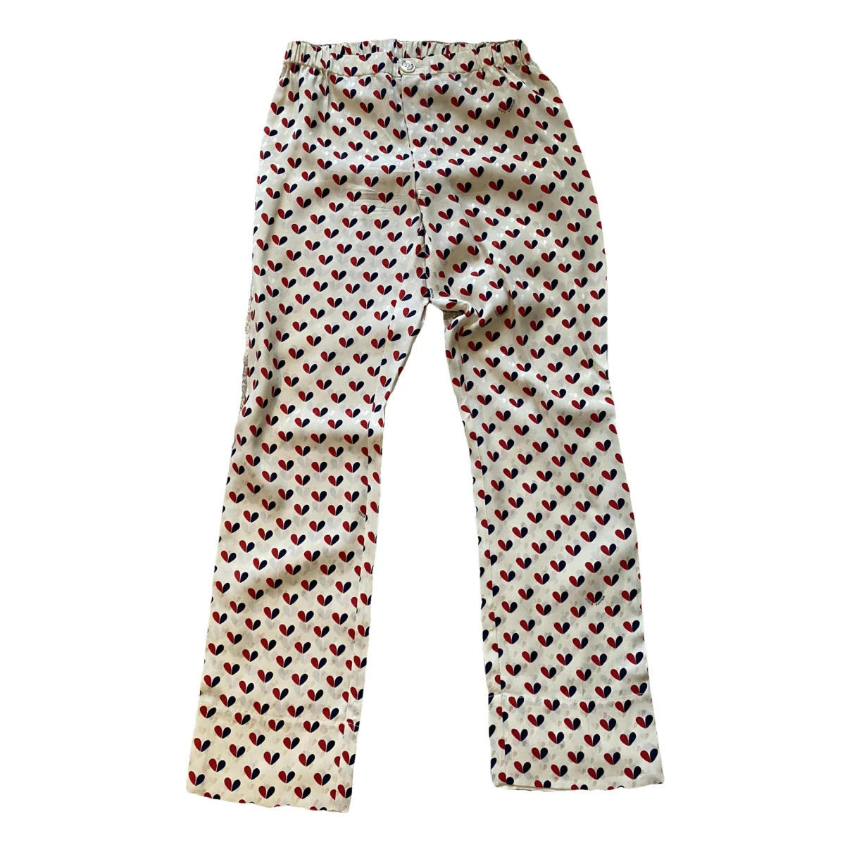 Pre-owned Louis Vuitton Silk Trousers In Beige