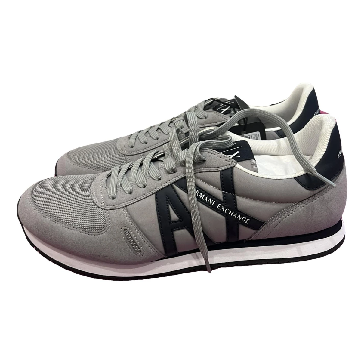 Pre-owned Armani Exchange Low Trainers In Grey