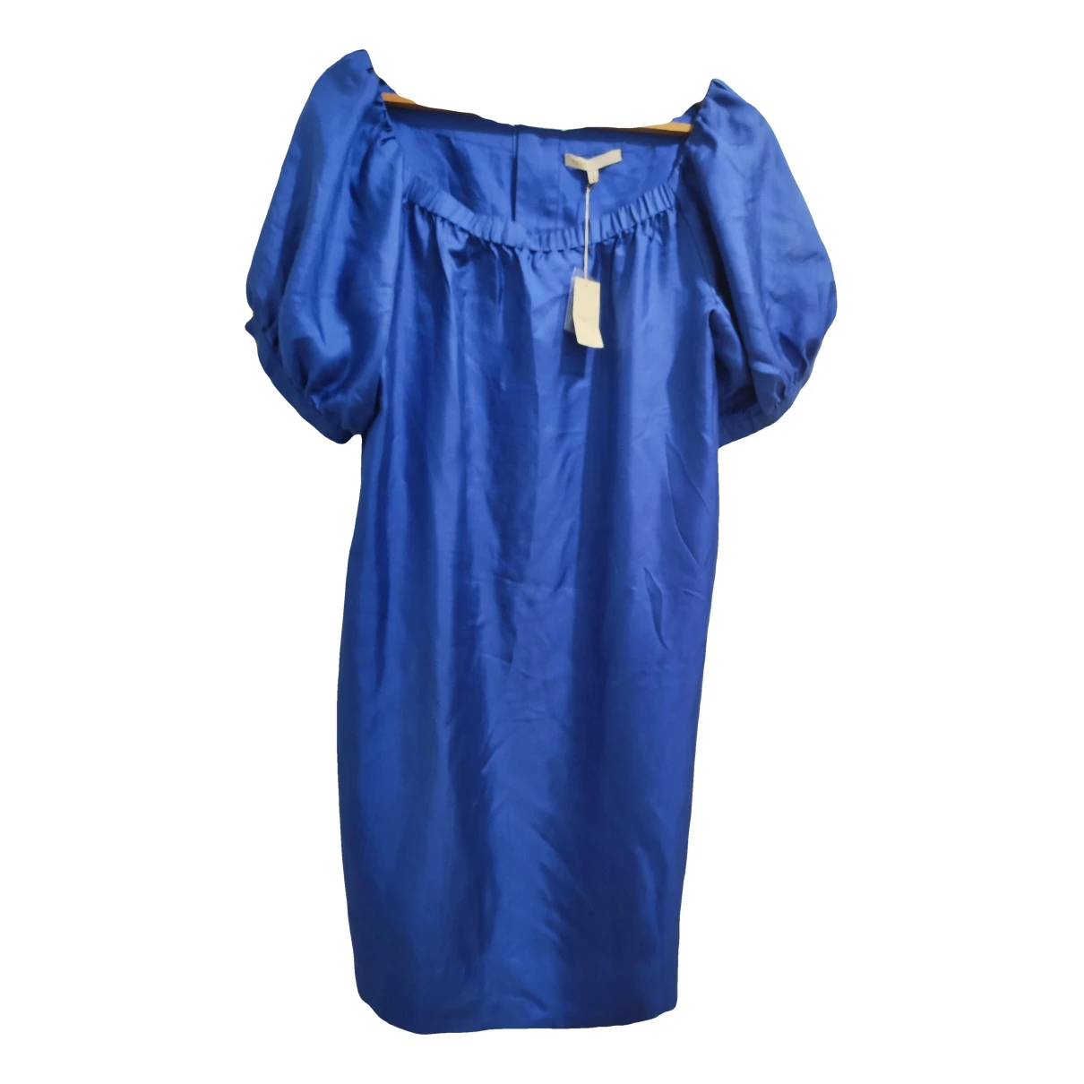 Pre-owned Maje Silk Dress In Blue