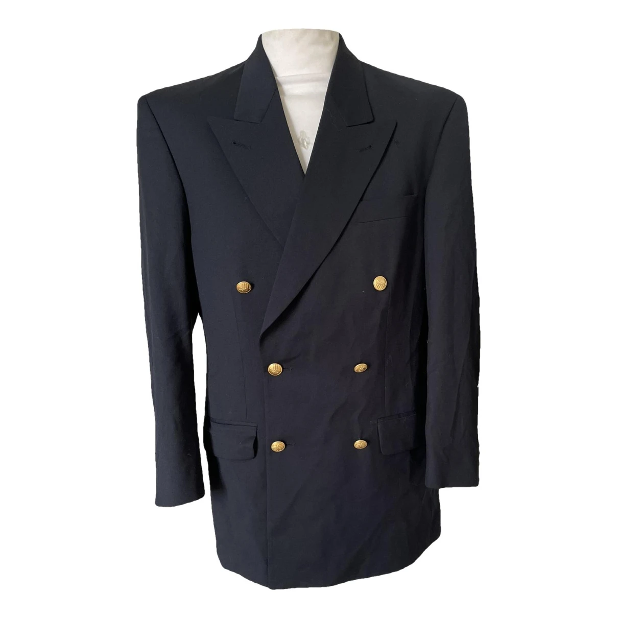 Pre-owned Saint Laurent Wool Vest In Navy