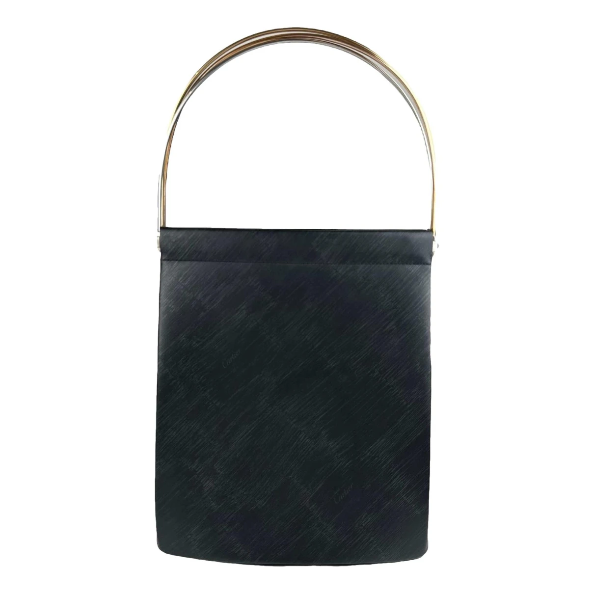 Pre-owned Cartier Trinity Leather Handbag In Black