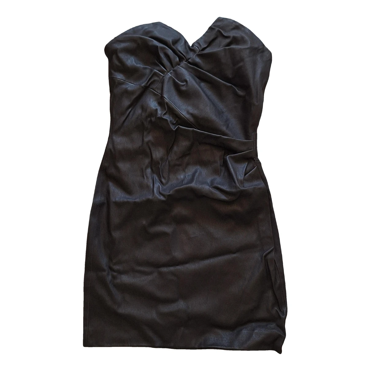 Pre-owned Iro Leather Mini Dress In Black
