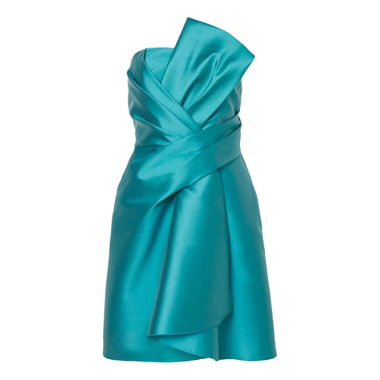 Pre-owned Alberta Ferretti Silk Mini Dress In Blue