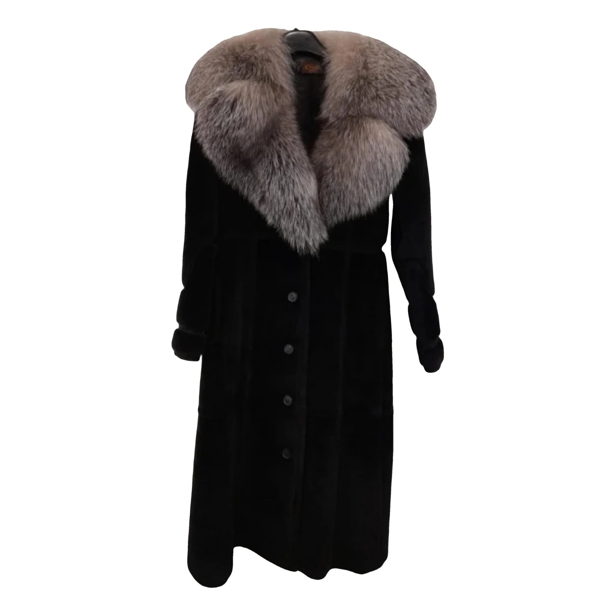 Pre-owned Tod's Shearling Coat In Black