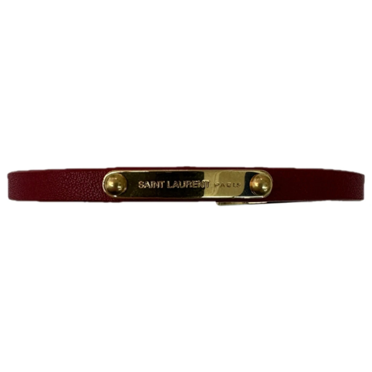 Pre-owned Saint Laurent Leather Bracelet In Red