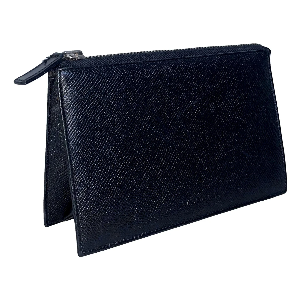 Pre-owned Bvlgari Leather Clutch In Black