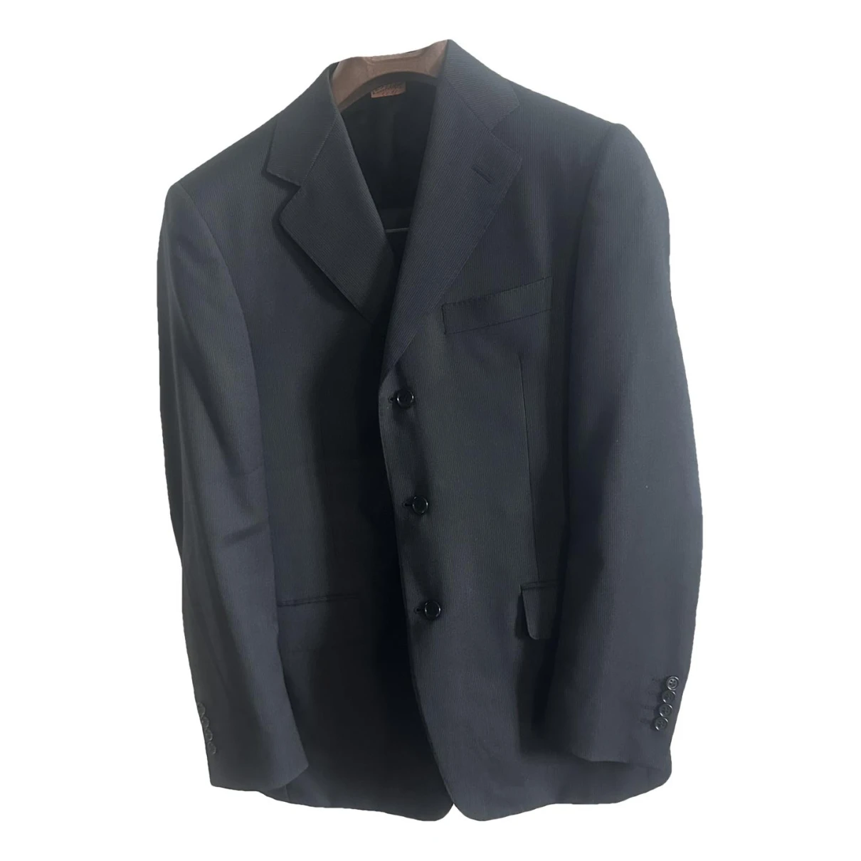 Pre-owned Canali Wool Suit In Black
