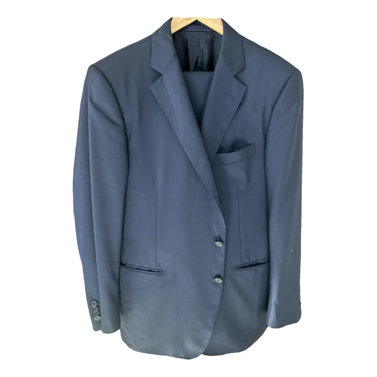 Pre-owned Lanvin Silk Suit In Blue