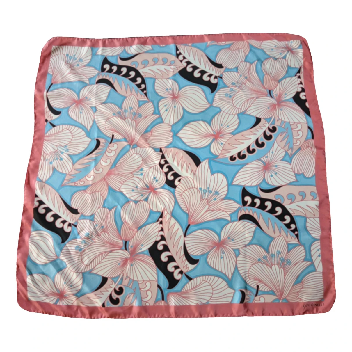Pre-owned Coccinelle Silk Scarf In Pink