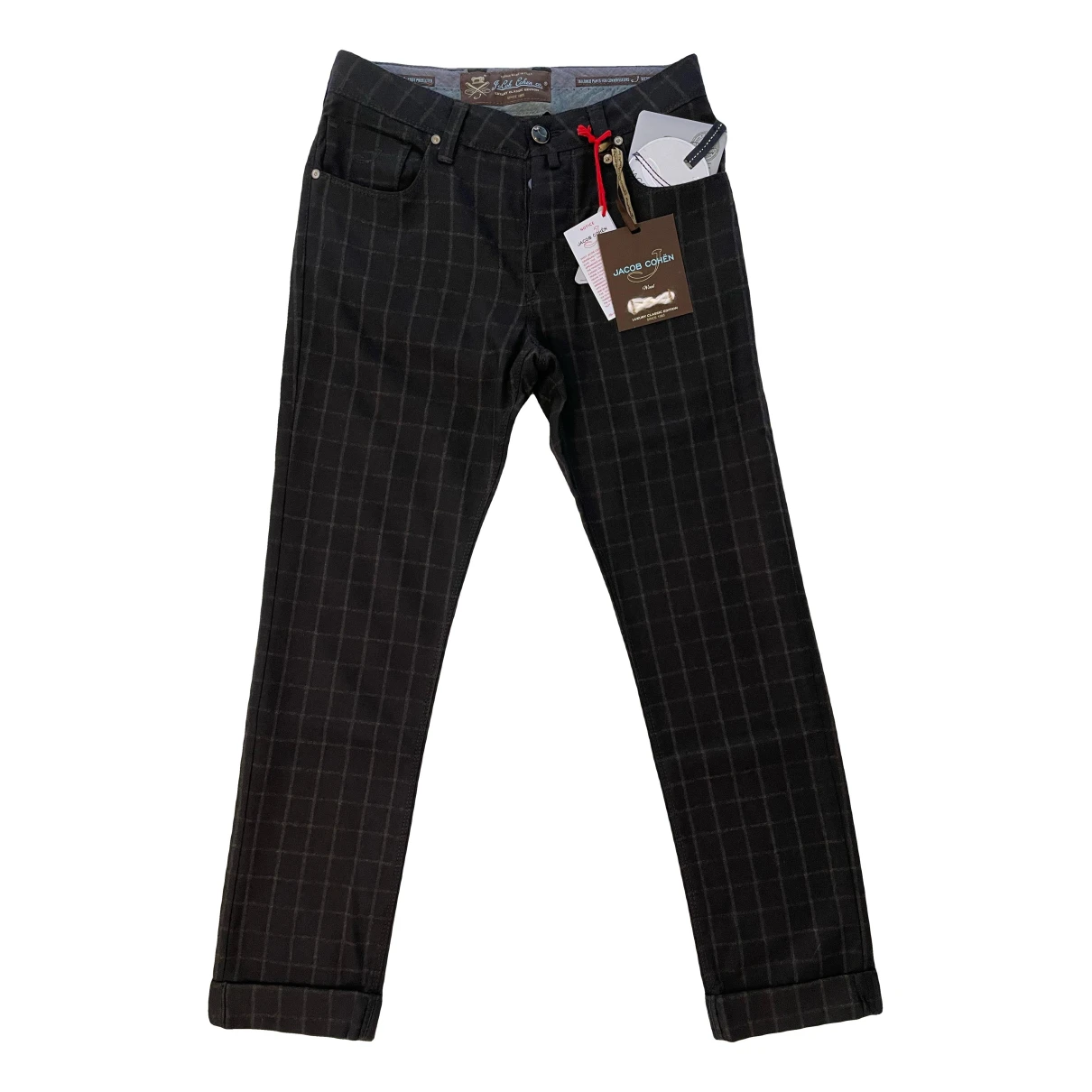Pre-owned Jacob Cohen Wool Trousers In Blue