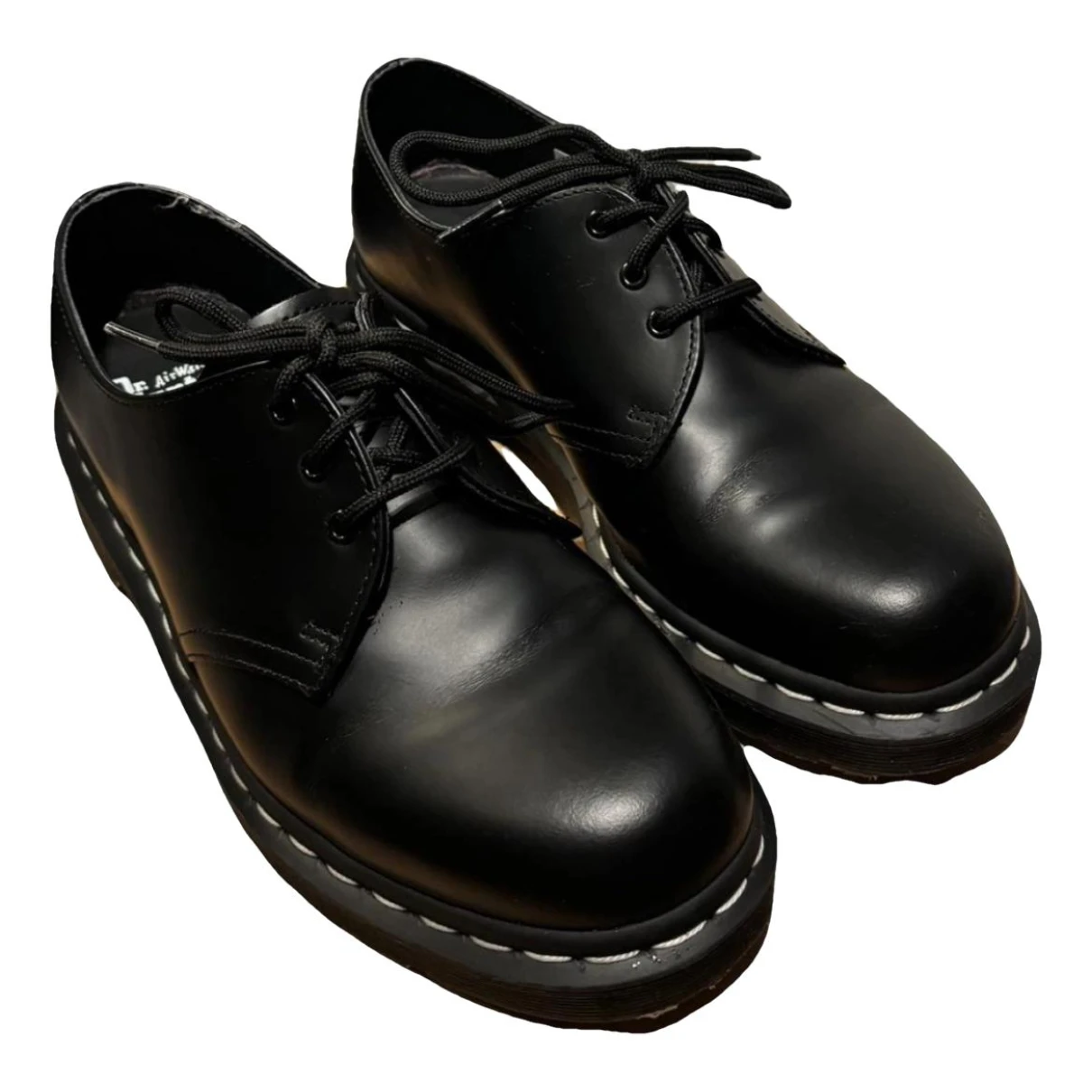 Pre-owned Dr. Martens' 1461 (3 Eye) Leather Lace Ups In Black