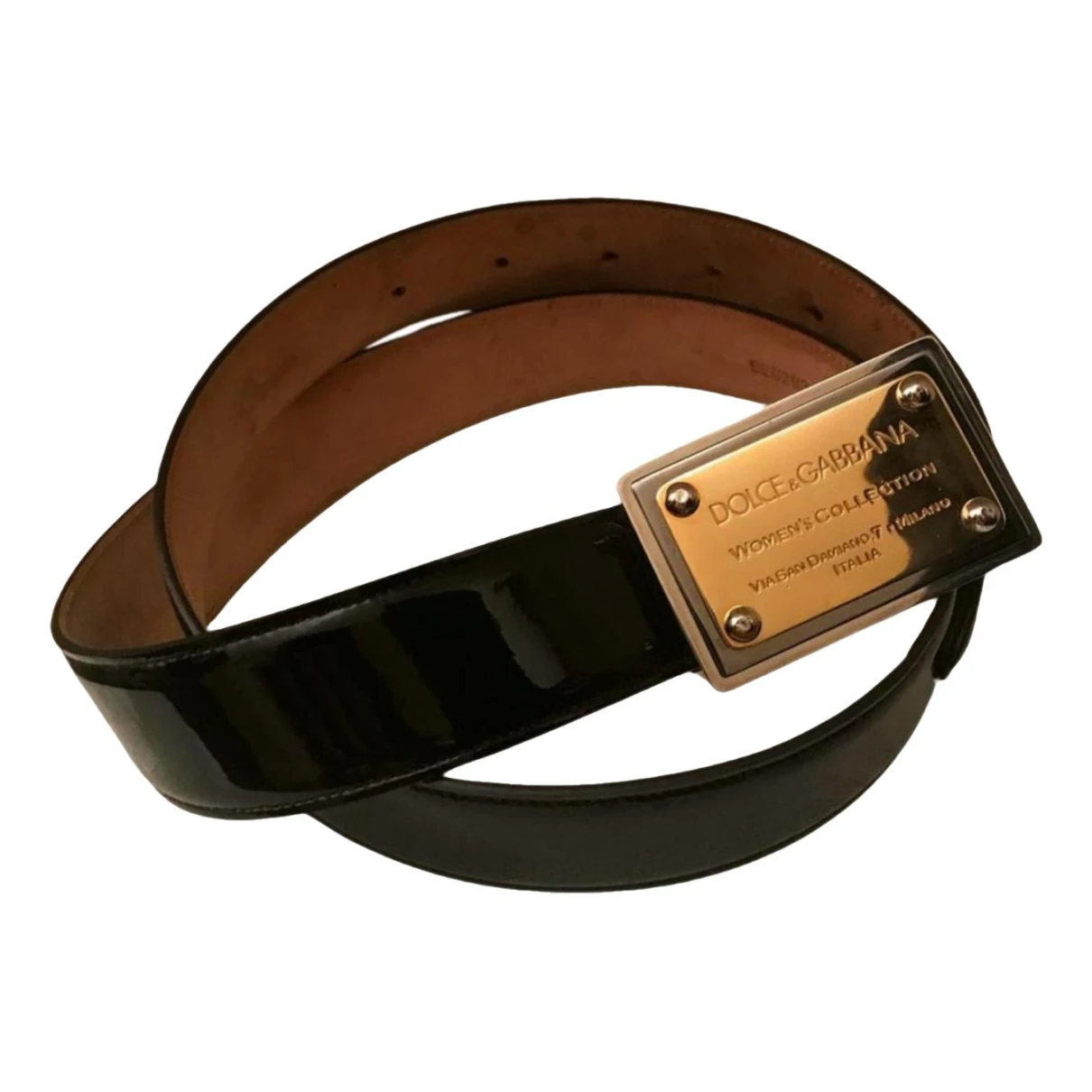 Pre-owned Dolce & Gabbana Leather Belt In Gold