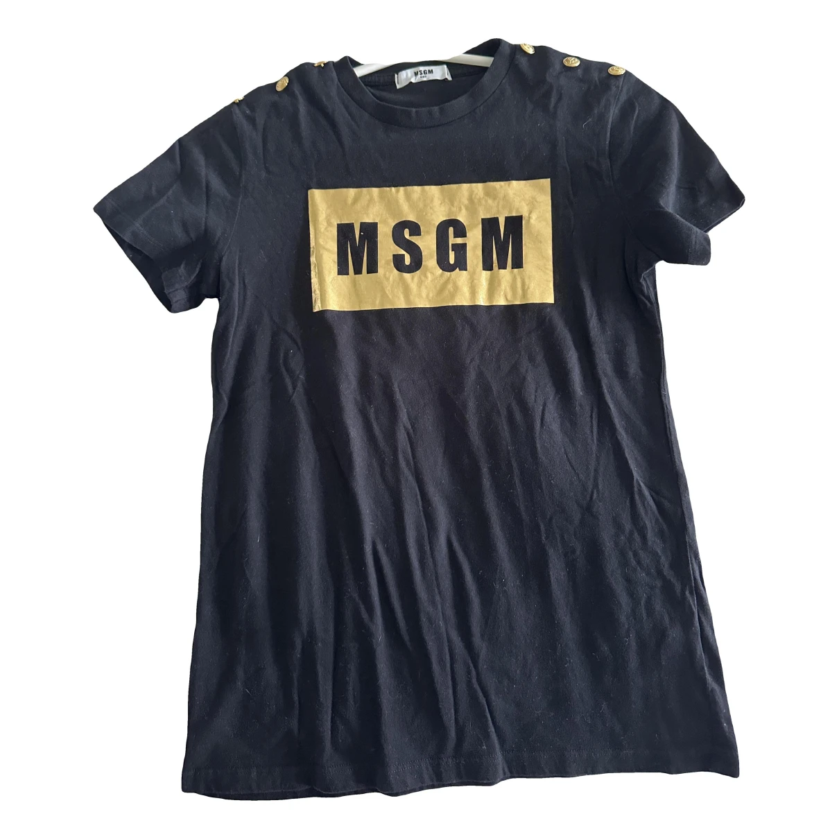 Pre-owned Msgm Kids' T-shirt In Black