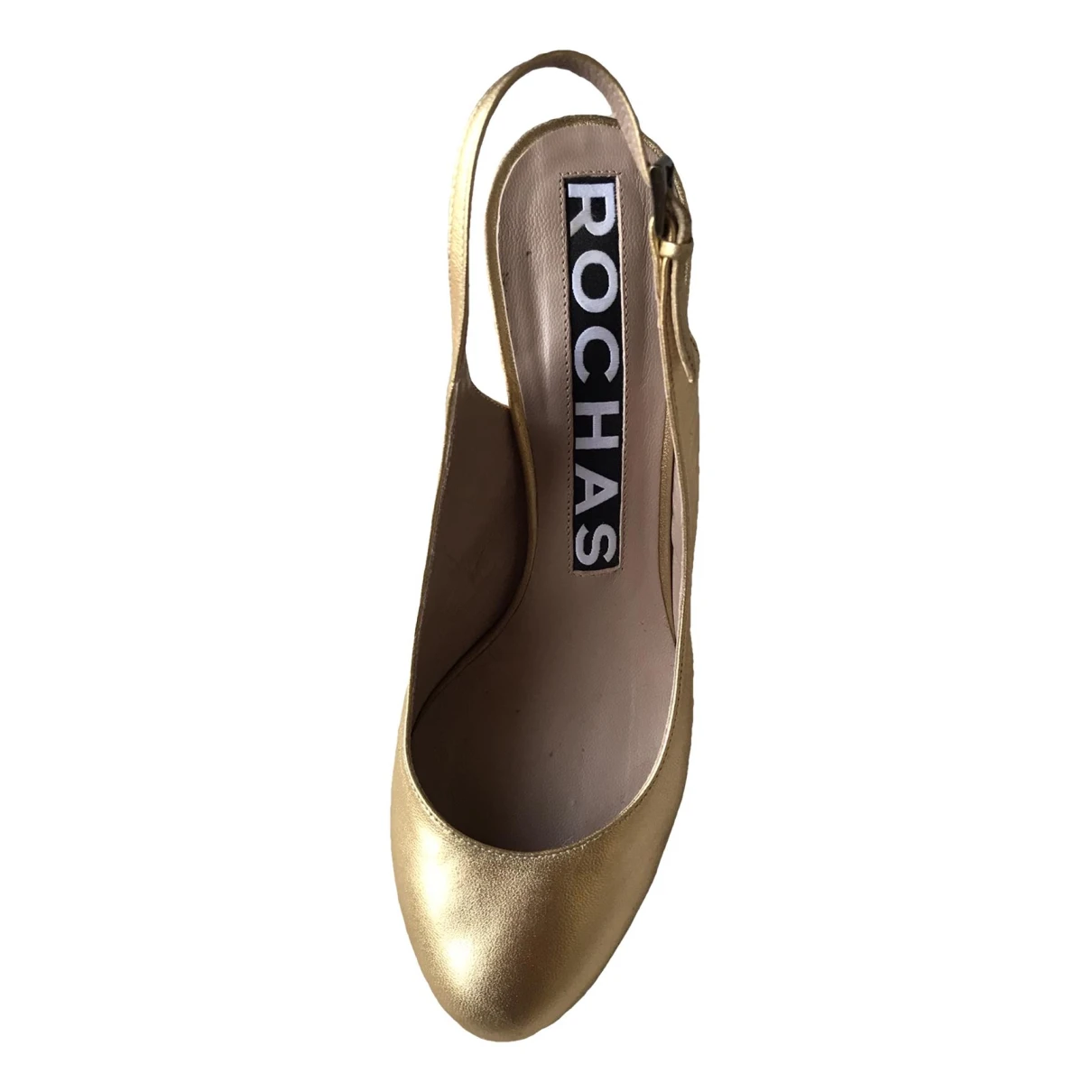 Pre-owned Rochas Leather Heels In Gold