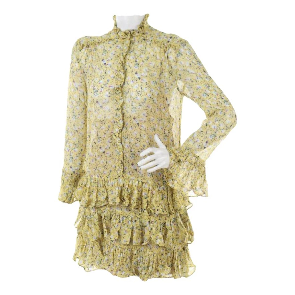 Pre-owned Zadig & Voltaire Mini Dress In Yellow