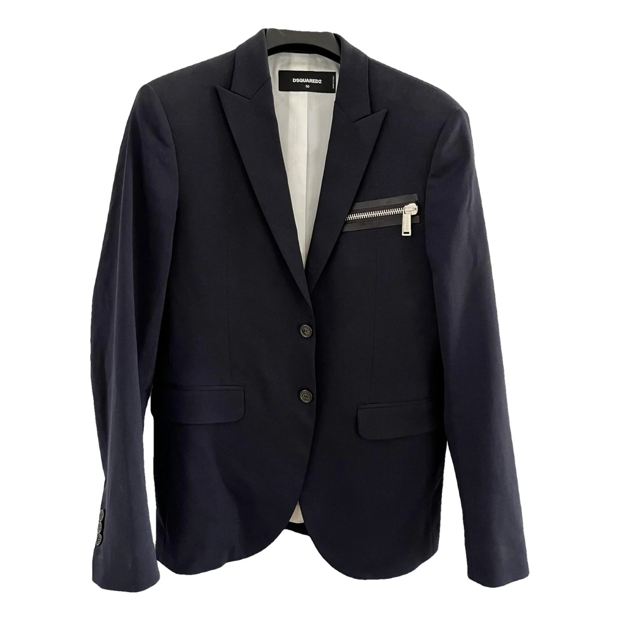 Pre-owned Dsquared2 Wool Suit In Navy
